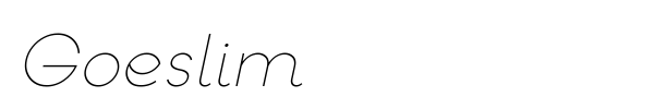 Goeslim font preview